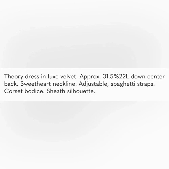 NWT THEORY Corset Luxe Velvet Sheath Dress in black size 8 - Picture 10 of 10